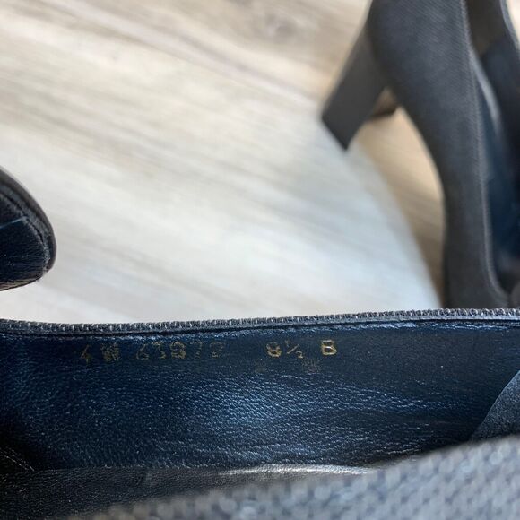 Stuart Weitzman | Minimalist Academia Gray Square Toe Block Heel Size 8.5 B - Picture 9 of 12